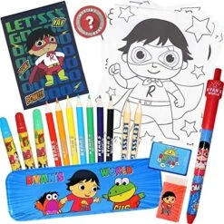 Ryan's World Mystery Art Box Set | Includes Pencil Case, Pencils, Markers, Eraser, Sharpener, Stickers, Notepad, Coloring Sheets 25 Ryan's World Mystery Art Box Set | Includes Pencil Case, Pencils, Markers, Eraser, Sharpener, Stickers, Notepad, Coloring Sheets -Cuddle House Toys Shop Ryan sWorldMysteryArtBoxSet 36db6e72 c540 4b6b 990a c28c7fb6c0c6