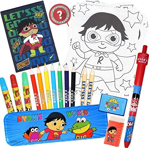 Ryan's World Mystery Art Box Set | Includes Pencil Case, Pencils, Markers, Eraser, Sharpener, Stickers, Notepad, Coloring Sheets 13 Ryan's World Mystery Art Box Set | Includes Pencil Case, Pencils, Markers, Eraser, Sharpener, Stickers, Notepad, Coloring Sheets - Image 13