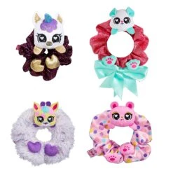 Scrunchmiez 4 Pack Party Friendz Pack, 4 Exclusive That Magically Transform From Hair Scrunchie To Cute Plush Collectible Friend -Cuddle House Toys Shop Scrunchmiez2