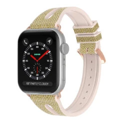 Silicone Shiny Band Compatible With Apple Watch Band 38/40/41mm 42/44/45mm IWatch Strap For Girls Women Series 8 7 6 5 4 3 2 1 SE