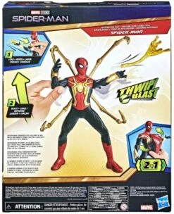 Spider-Man Marvel Deluxe 13-Inch-Scale Thwip Blast Integrated Suit Action Figure, Suit Upgrades, And Web Blaster Accessory -Cuddle House Toys Shop Spider ManMarvelDeluxe13 Inch ScaleThwipBlastIntegratedSuitActionFigure5