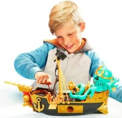 Treasure X Sunken Gold Treasure Ship Playset - 25 Levels Of Adventure | Find Guaranteed Real Gold Dipped Treasure | Interactive Fun For All, Treasure Hunter -Cuddle House Toys Shop TreasureXSunkenGoldTreasureShipPlayset6