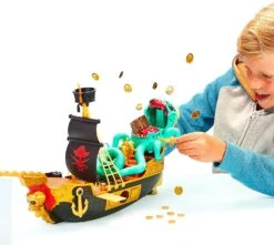 Treasure X Sunken Gold Treasure Ship Playset - 25 Levels Of Adventure | Find Guaranteed Real Gold Dipped Treasure | Interactive Fun For All, Treasure Hunter -Cuddle House Toys Shop TreasureXSunkenGoldTreasureShipPlayset7