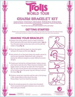 Trolls World Tour Girls Charm Bracelet Making Crafts Set - Makes 8 Bracelets -Cuddle House Toys Shop Trolls World Bracelet Making Craft4