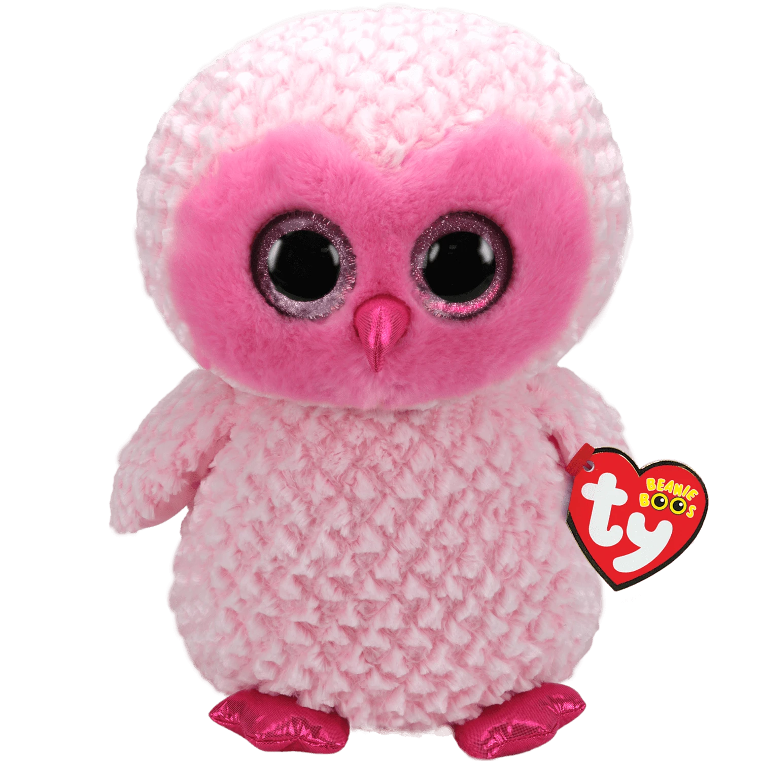 Ty Beanie Boos Twiggy Stuffed Animal Pink Owl - Large Boo Plush Toy, 16 Inches 1 Ty Beanie Boos Twiggy Stuffed Animal Pink Owl - Large Boo Plush Toy, 16 Inches