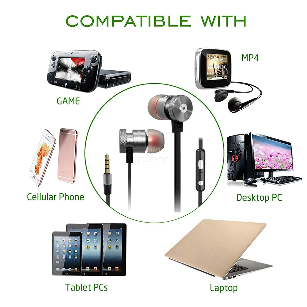 Universal Super Bass Noise Isolating Earphone, Black 2 Universal Super Bass Noise Isolating Earphone, Black - Image 2