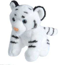 WILD REPUBLIC Pocketkins White Tiger Stuffed Animal, Five Inches, Gift For Kids, Plush Toy, Fill Is Spun Recycled Water Bottles