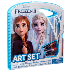 Disney Frozen 2 Character Art Tote Activity Set - 1 Art Pad, 10 Crayons, 6 Markers, 6 Colored Pencils