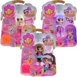 BFF (best Furry Friends) Bestie Doll Figure Playset: Cassandra & Dash, Angelina & Stardust, Zoe & Zara