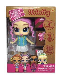 Boxy Girls Mini Dolls - Feature 3 Boxes To Unbox 4 Surprise Accessories (Tasha, Coco, Lina, Trinity, Ellie, Bee) 3 Inch -Cuddle House Toys Shop b66e142623b4a8f66b8c6822956a19ff