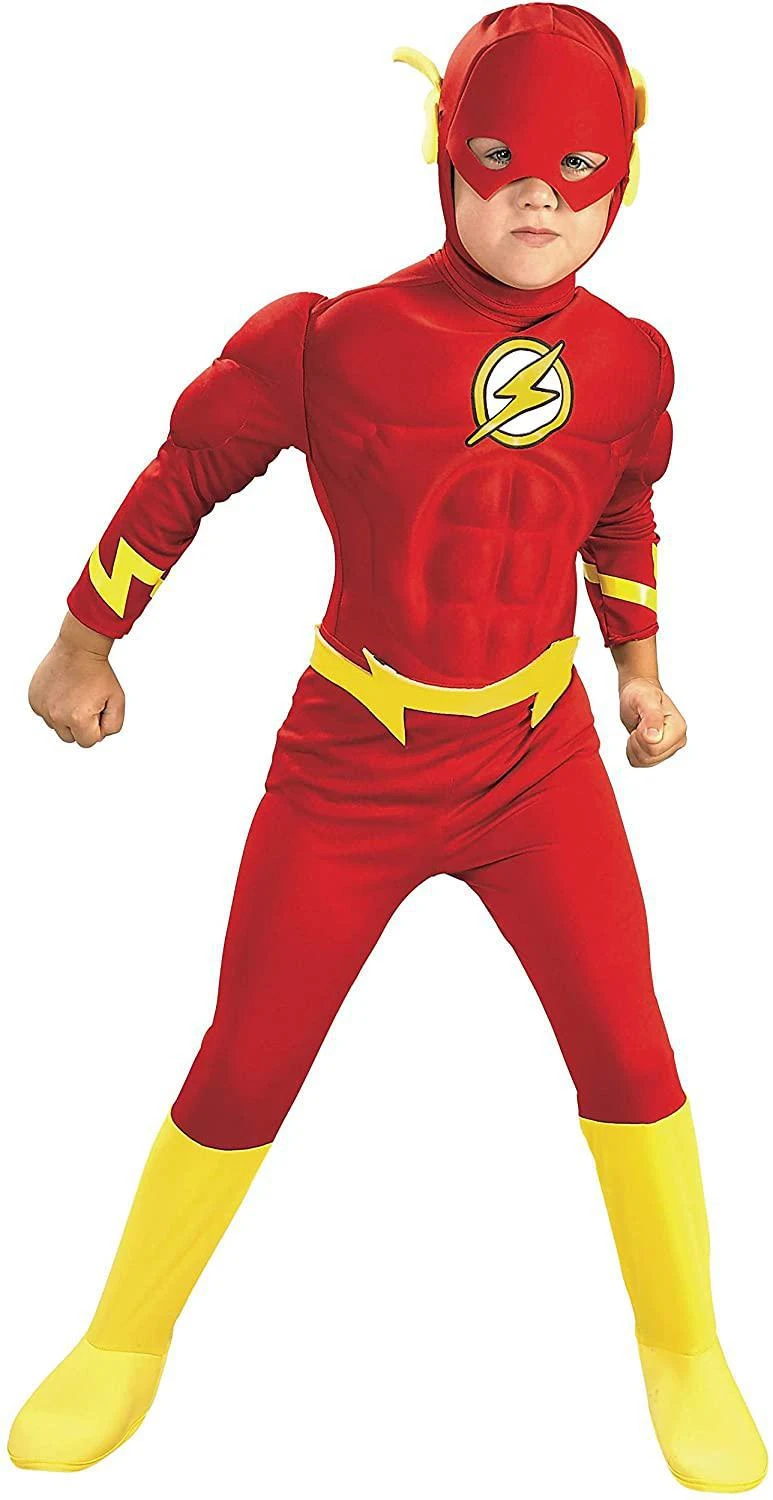 Rubie's DC Comics Deluxe Muscle Chest The Flash Child's Kids Costume 2 Rubie's DC Comics Deluxe Muscle Chest The Flash Child's Kids Costume - Image 2