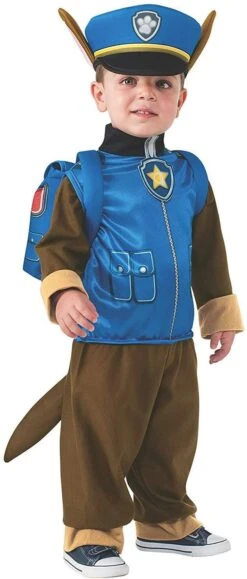 Rubie's Paw Patrol Chase Child Costume, Feature Jumpsuit, Hat, And Pup Pack