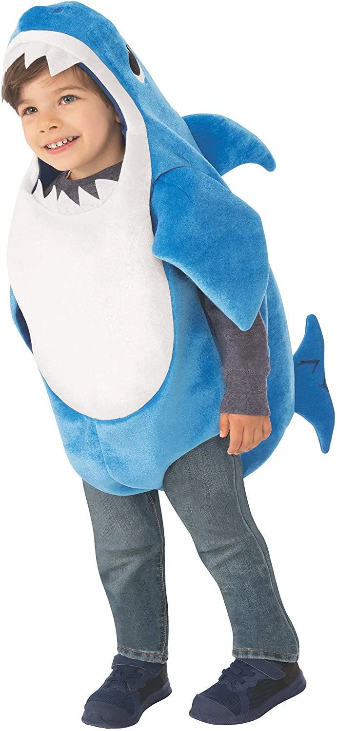 Rubie's Kid's Daddy Shark Kids Costume With Sound Chip - Blue Shark Infant Romper 1 Rubie's Kid's Daddy Shark Kids Costume With Sound Chip - Blue Shark Infant Romper