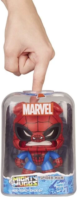Marvel Mighty Muggs Assortment: Spider-Ham, Spider-Gwen, Spider-Man, Mile Morales - 3 Different Facial Expressions, Great Marvel Fan Gift -Cuddle House Toys Shop d8537f006f70d3b0ef8f355eb12bdfac