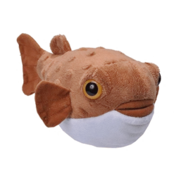 Wild Republic Stuffed Pufferfish Mini Cuddlekin 7" Soft Fish Stuffed Animal