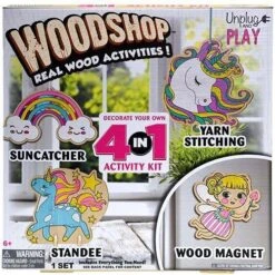 Wood Craft Model Activity Kits, Woodshop 4 In 1 Projects- Set