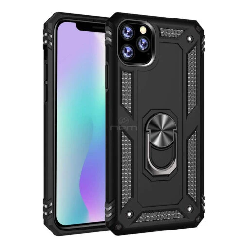 IPhone 11 Pro Max (6.5 Inches) Hybrid Case With Ring Stand/Kickstand Black -Cuddle House Toys Shop iPhone116.5inchesHybridCaseRingKickstandBlack2