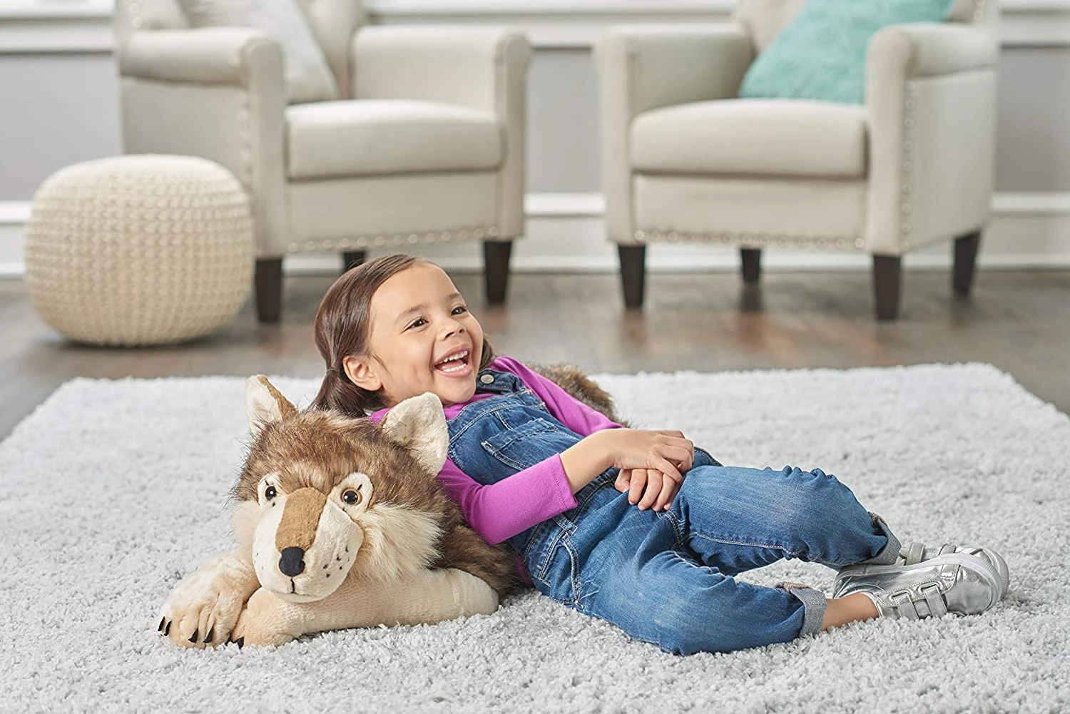 Wild Republic Jumbo Wolf Plush, Giant Stuffed Animal, Plush Toy, Gifts For Kids, 30 Inches 5 Wild Republic Jumbo Wolf Plush, Giant Stuffed Animal, Plush Toy, Gifts For Kids, 30 Inches - Image 5