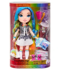 Rainbow Surprise High Large Doll 14" - Rainbow Dream With 20+ Surprises, DIY Slime