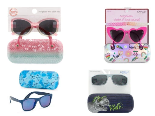 Sunglass And Case Set Round Full Frame Sunglasses Boys/Girls - Random Style Pick -Cuddle House Toys Shop mix sunglasess