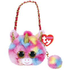 Ty Plush Mini Purse & Pompom Unicorn Fantasia